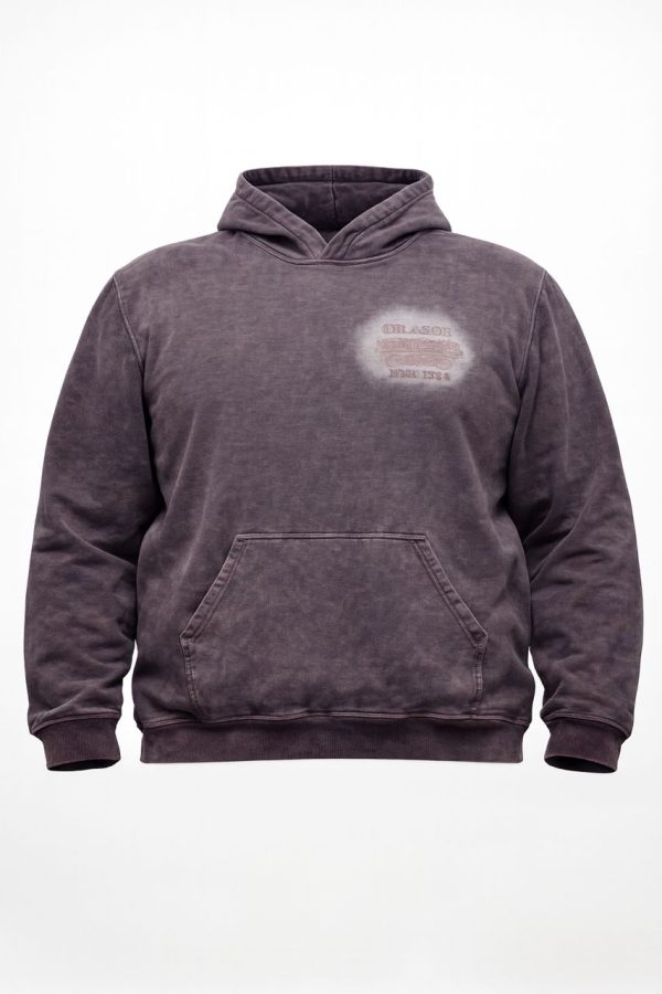 هودی فشن گلدوزی بادمجونی