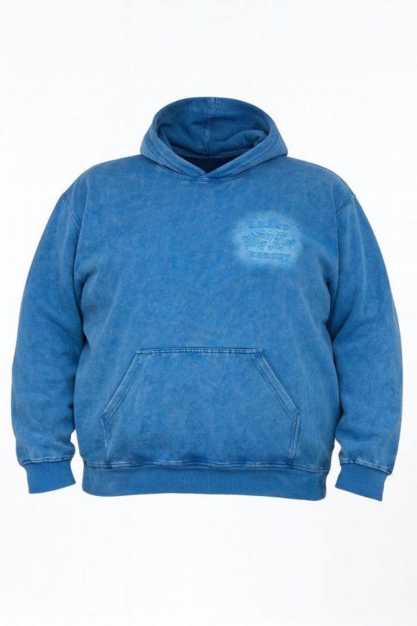 هودی فشن گلدوزی آبی