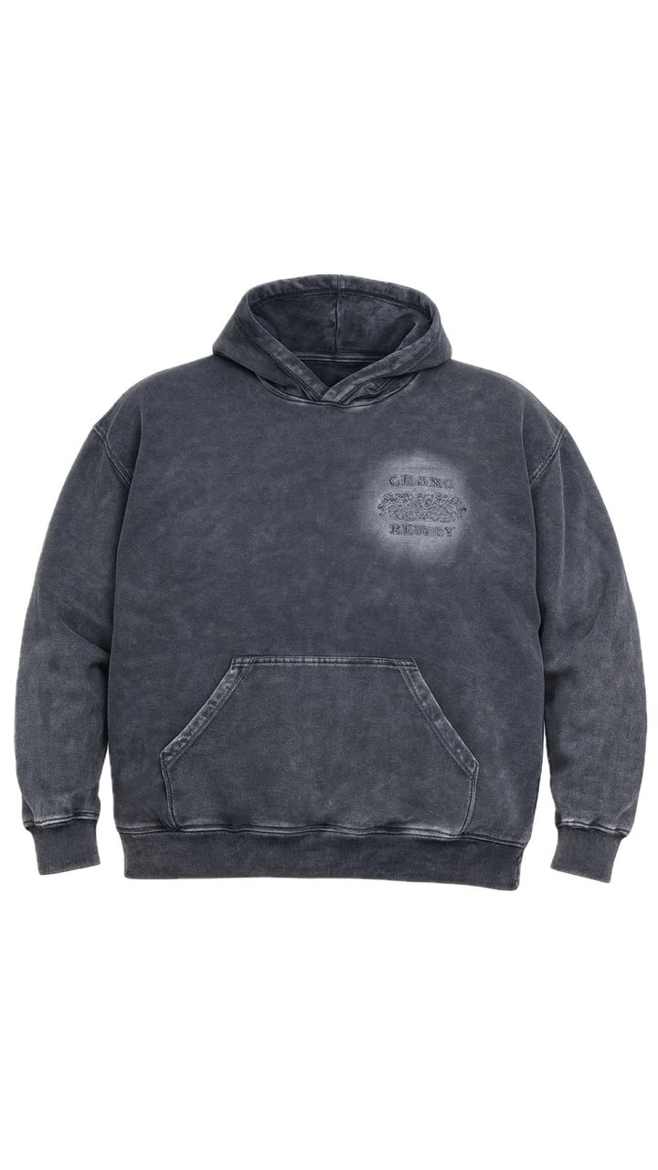 هودی فشن گلدوزی ذغالی سایز بزرگ