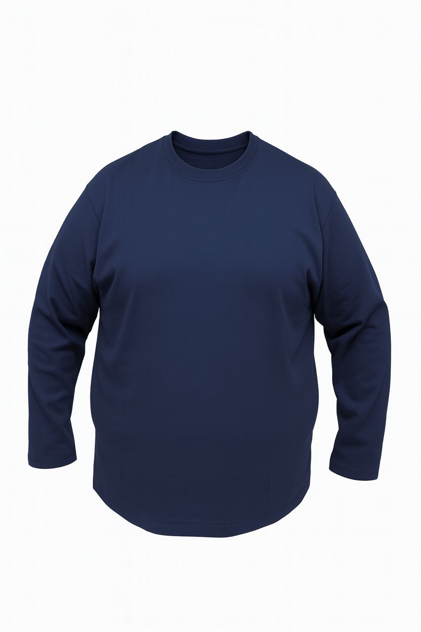 بلوز آستین بلند سورمه ایی بیسیک