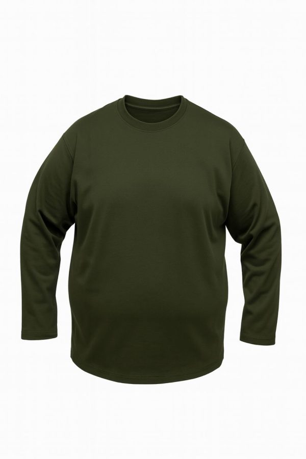 بلوز آستین بلند سبز یشمی بیسیک