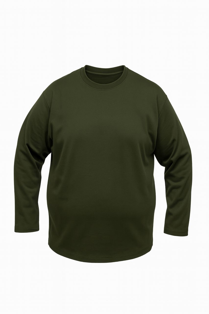 بلوز آستین بلند سبز یشمی بیسیک