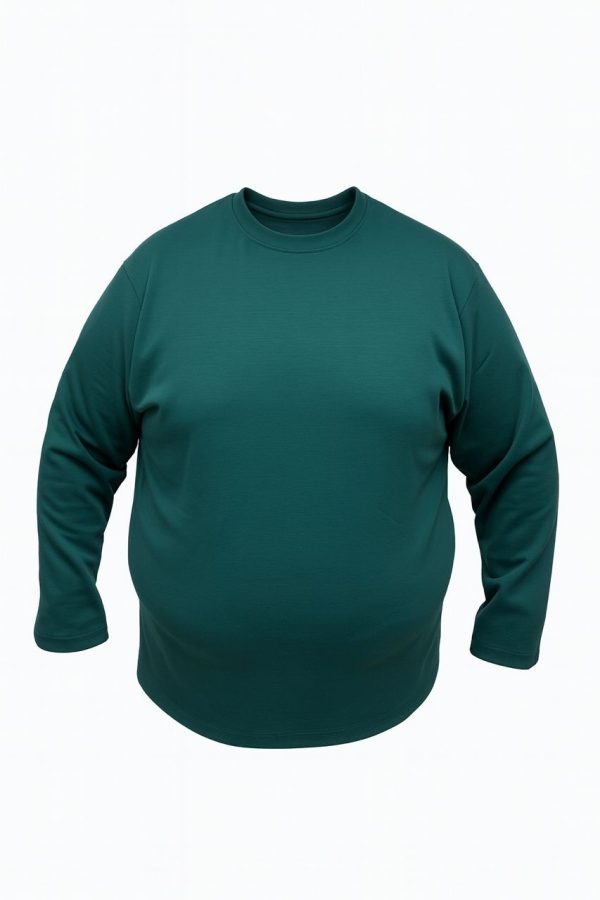 بلوز آستین بلند سبز کله غازی بیسیک