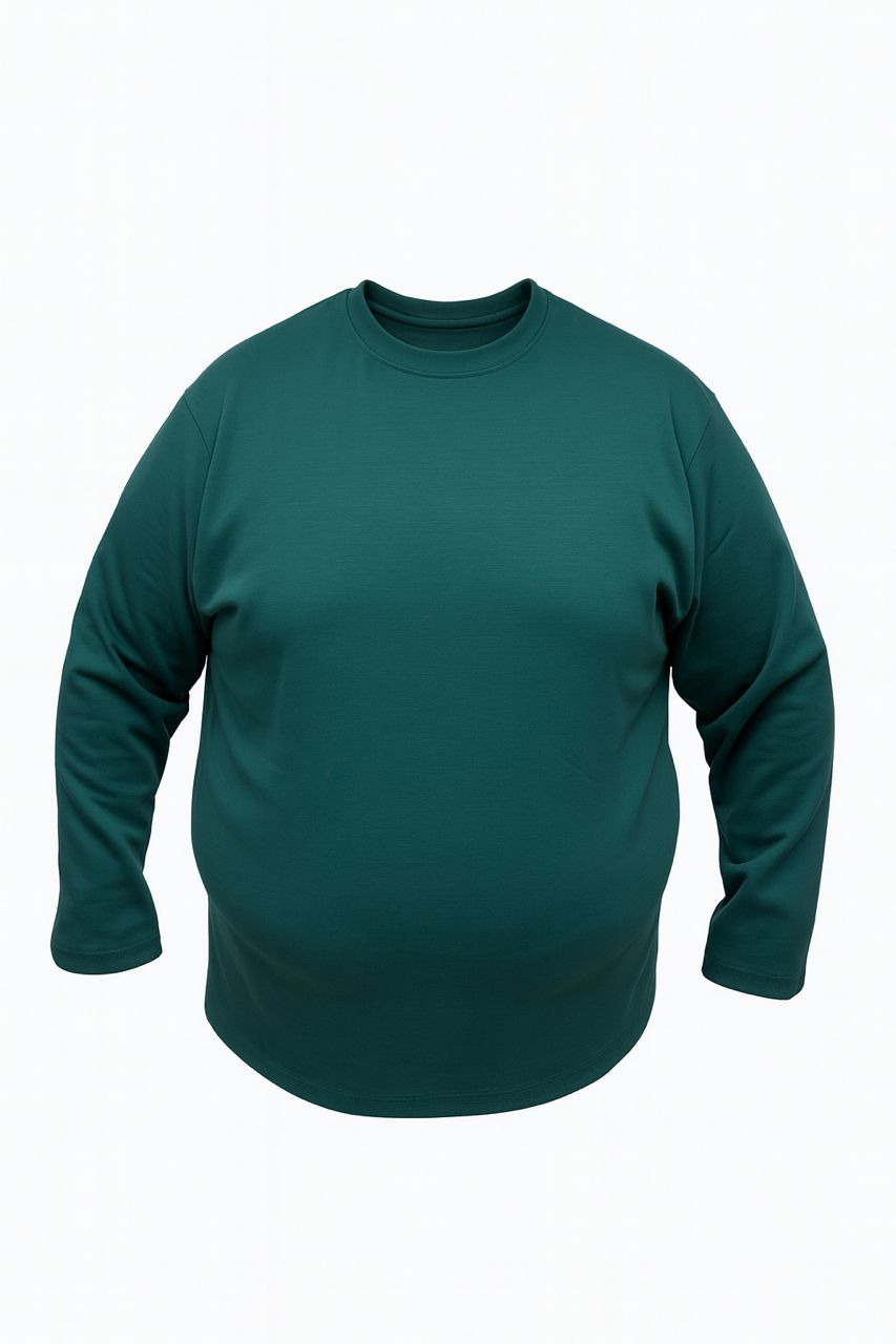 بلوز آستین بلند سبز کله غازی بیسیک