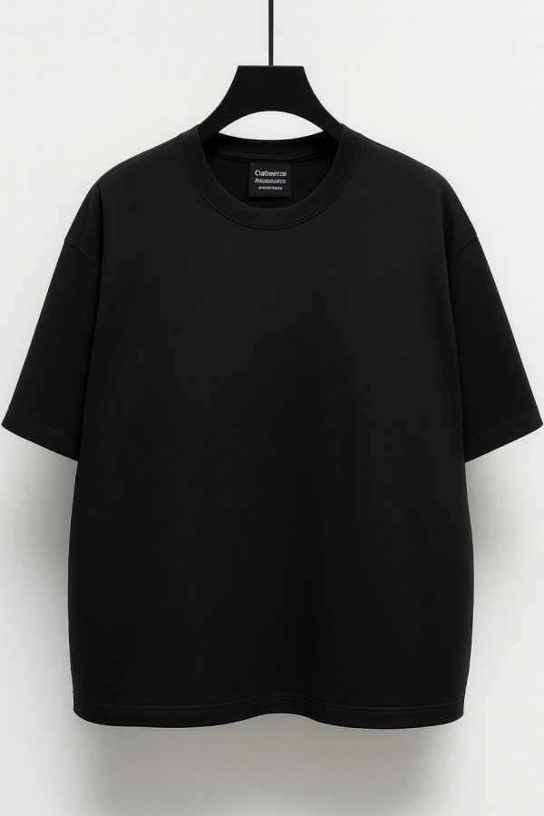 تی شرت باکسی مشکی سایز بزرگ