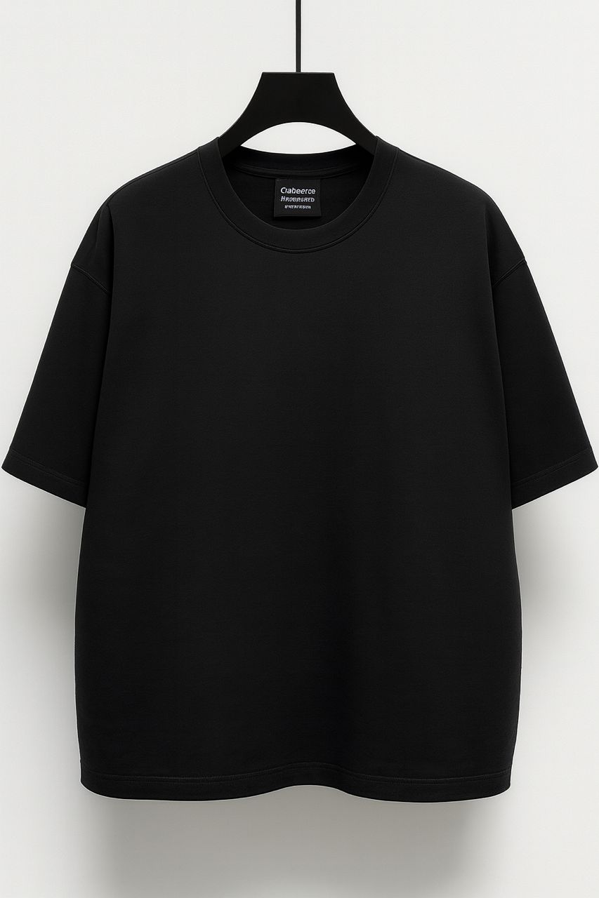 تی شرت باکسی مشکی سایز بزرگ