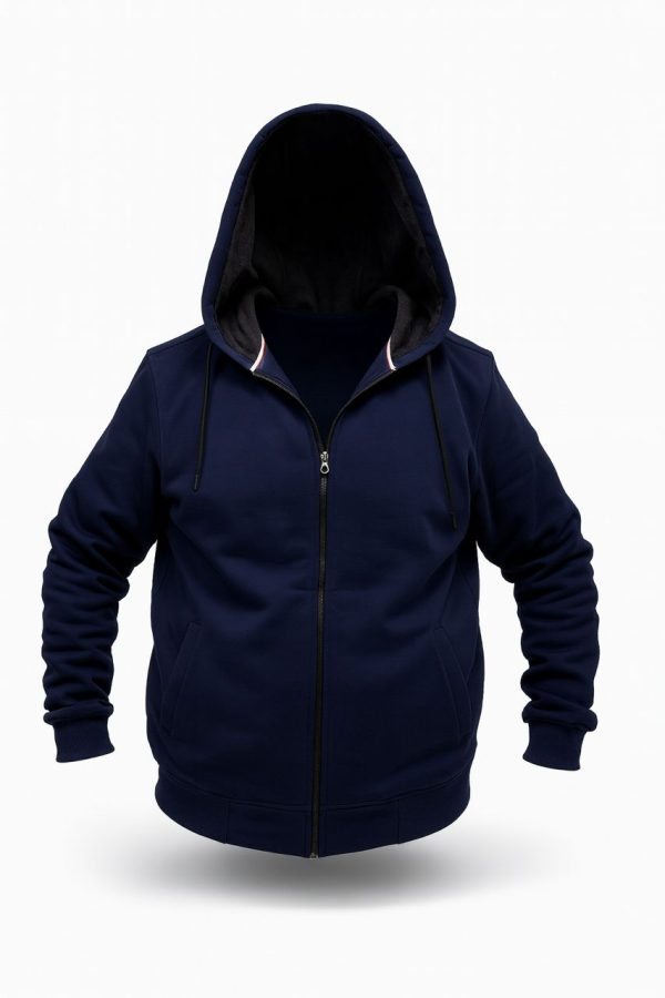 سوییشرت کلاهدار سرمه ایی سایز بزرگ