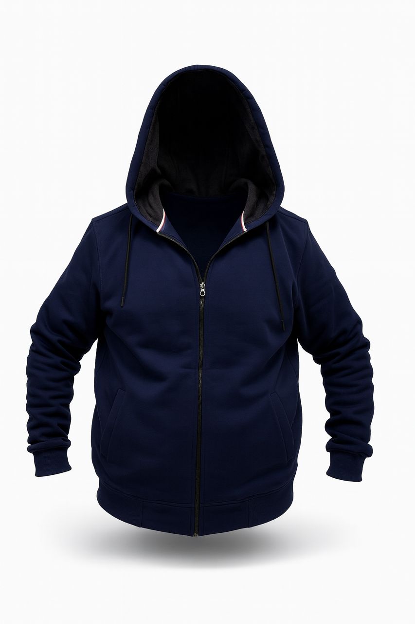 سوییشرت کلاهدار سرمه ایی سایز بزرگ