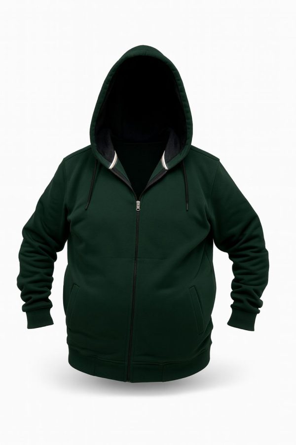 سوییشرت کلاهدار سبز سایز بزرگ