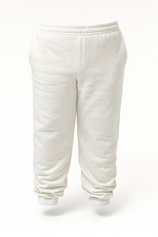 شلوار جاگر سفید سایز بزرگ