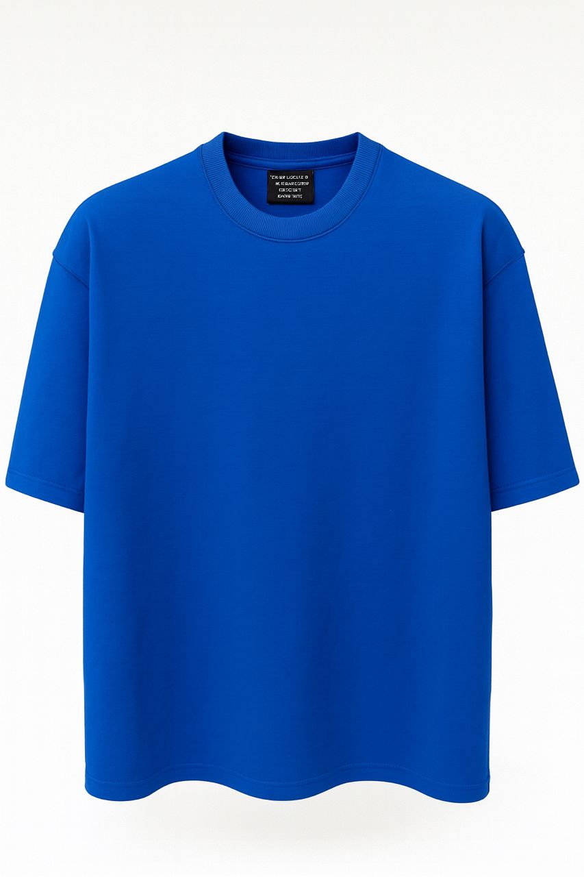 تی شرت بیسیک آبی گرم بالا