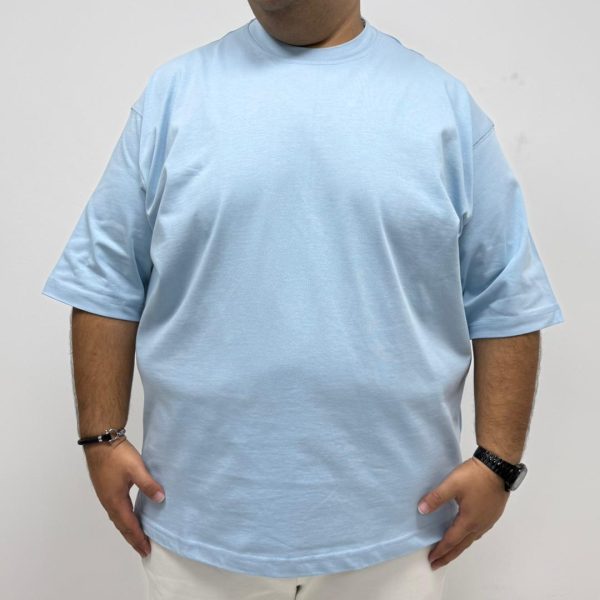 تیشرت باکسی آبی آسمانی