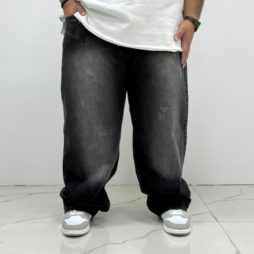 شلوار جین بگ ذغالی (فشن)