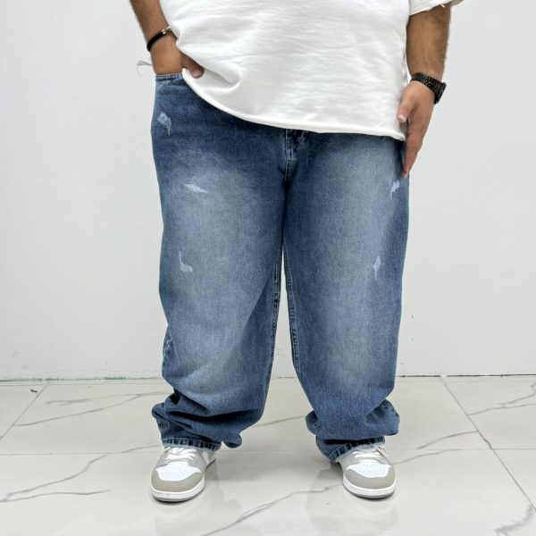 شلوار جین بگ آبی دنیم