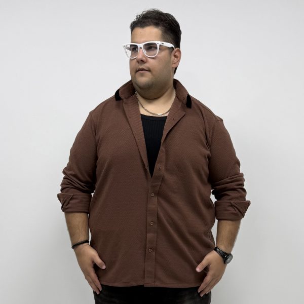 پیراهن مراکشی طرحدار قهوه ای