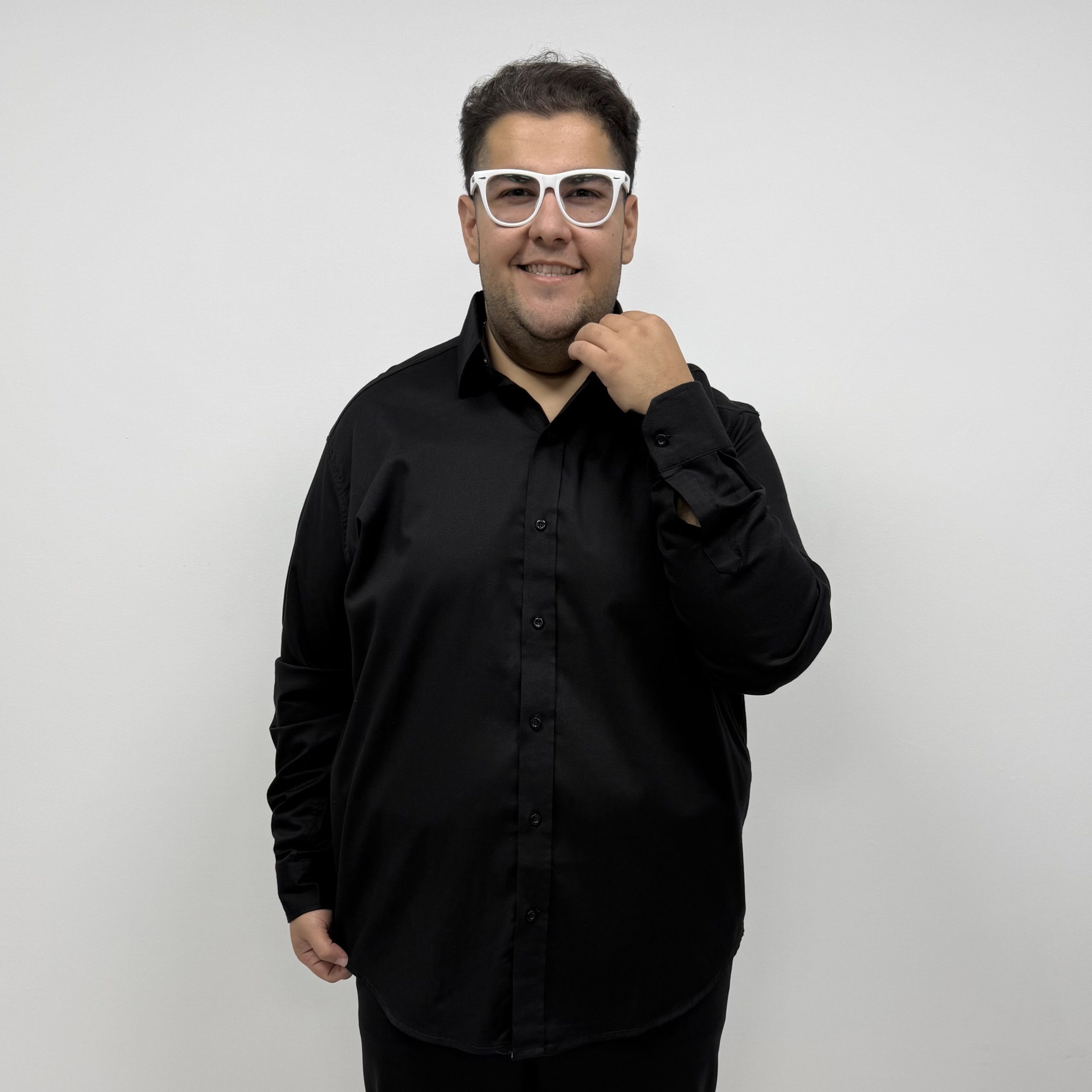 پیراهن مجلسی مردانه مشکی سایز بزرگ