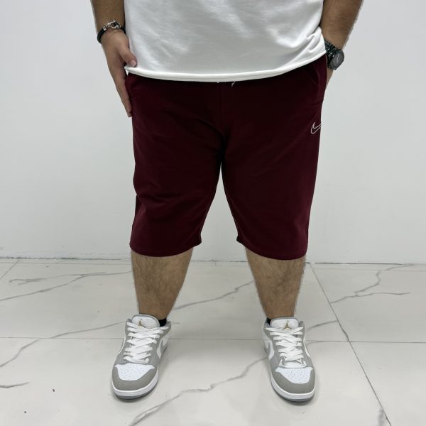 شلوارک گلکسی زرشکی سایز بزرگ